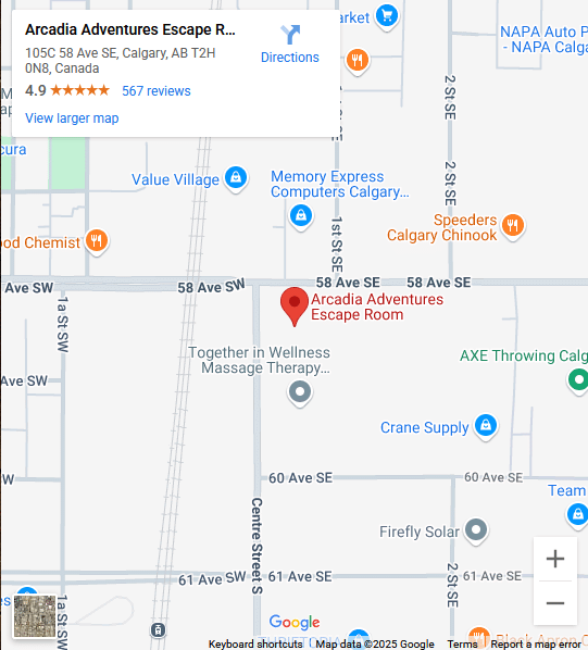 Arcadia Adventures Escape Room - Location