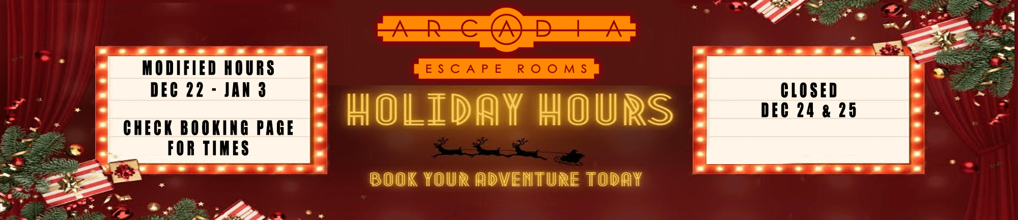 escape room calgary - holiday hours 2025